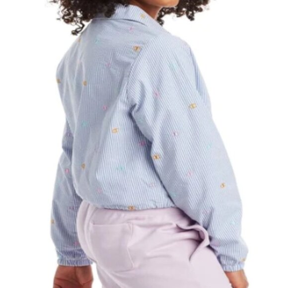 DISCONTINUED Champion Seersucker Cropped Coaches Jacket - Picture 2 of 3